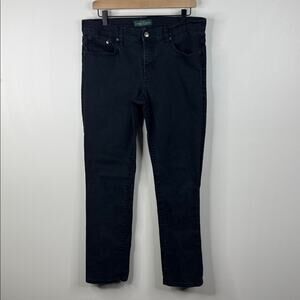 Lauren Ralph Lauren Black Washed Straight Leg Jeans Women's Size 12 Denim